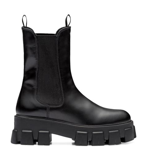 prada ladies winter boots|prada 55 leather ankle boots.